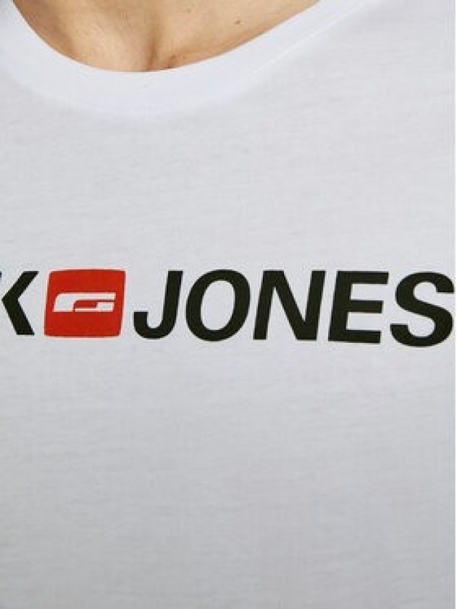 Jack&Jones T-Shirt Corp Logo 12137126 Biały Slim Fit