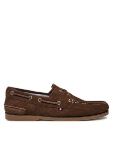 Tommy Hilfiger Półbuty Th Boat Shoe Core Suede FM0FM05387 Brązowy