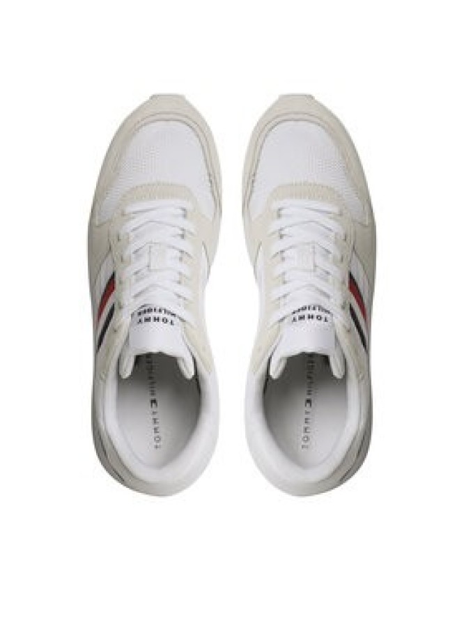 Tommy Hilfiger Sneakersy Runner Evo Mix FM0FM04699 Beżowy