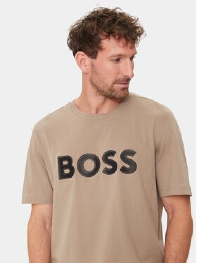 Boss T-Shirt Tee 1 50512866 Beżowy Regular Fit