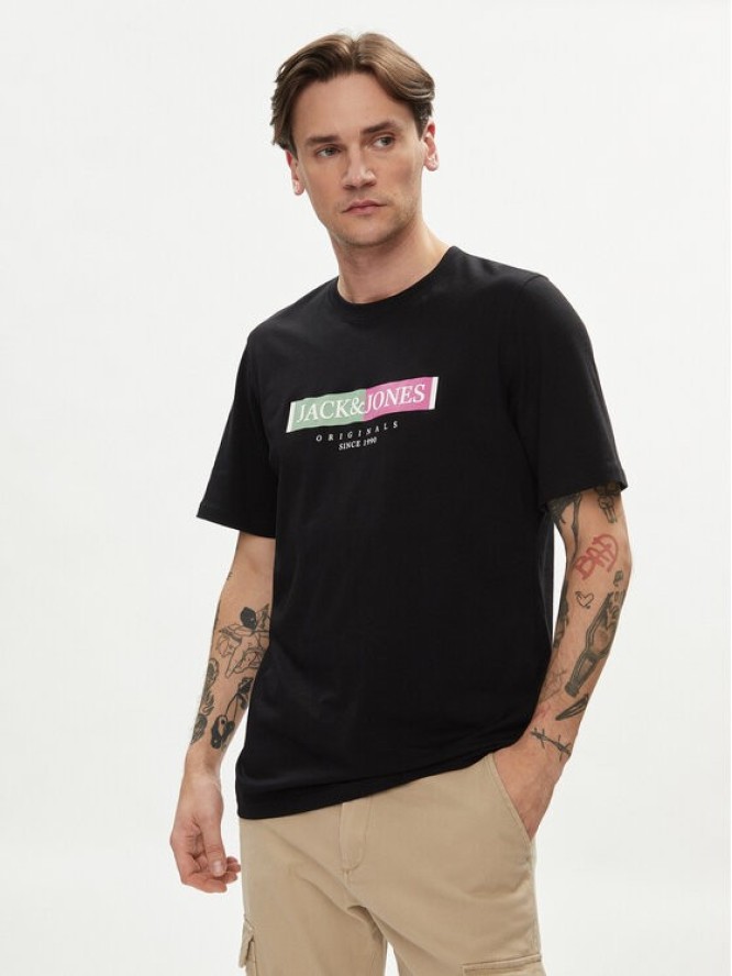 Jack&Jones T-Shirt Lafayette 12252681 Czarny Standard Fit