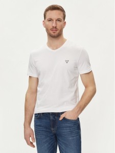 Guess T-Shirt Caleb U97M01 KCD31 Biały Slim Fit