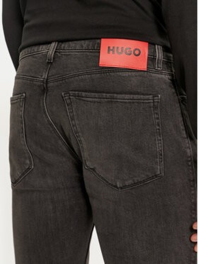 Hugo Jeansy 734 50522140 Czarny Extra Slim Fit