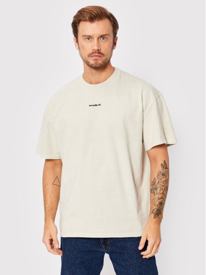 Woodbird T-Shirt Bose Mock 2236-424 Beżowy Boxy Fit