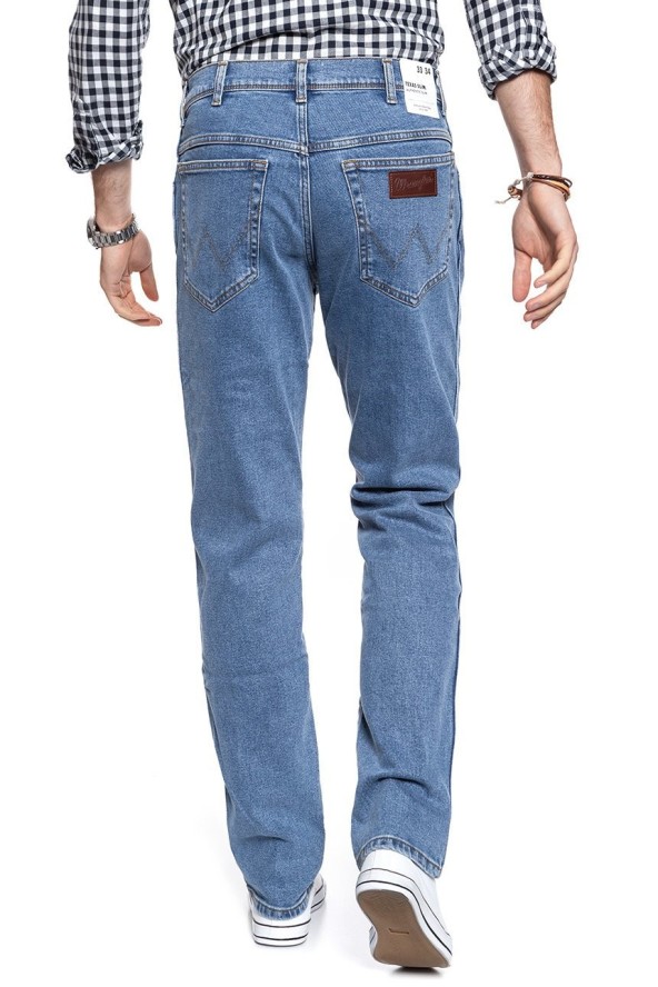 WRANGLER SPODNIE MĘSKIE TEXAS SLIM BLUE HONOR W12SM511Q