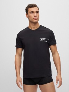 Boss T-Shirt 50489442 Czarny Regular Fit