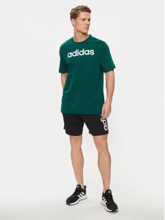 adidas Szorty sportowe AEROREADY Essentials Single Jersey Linear Logo Shorts IC0062 Czarny Regular Fit