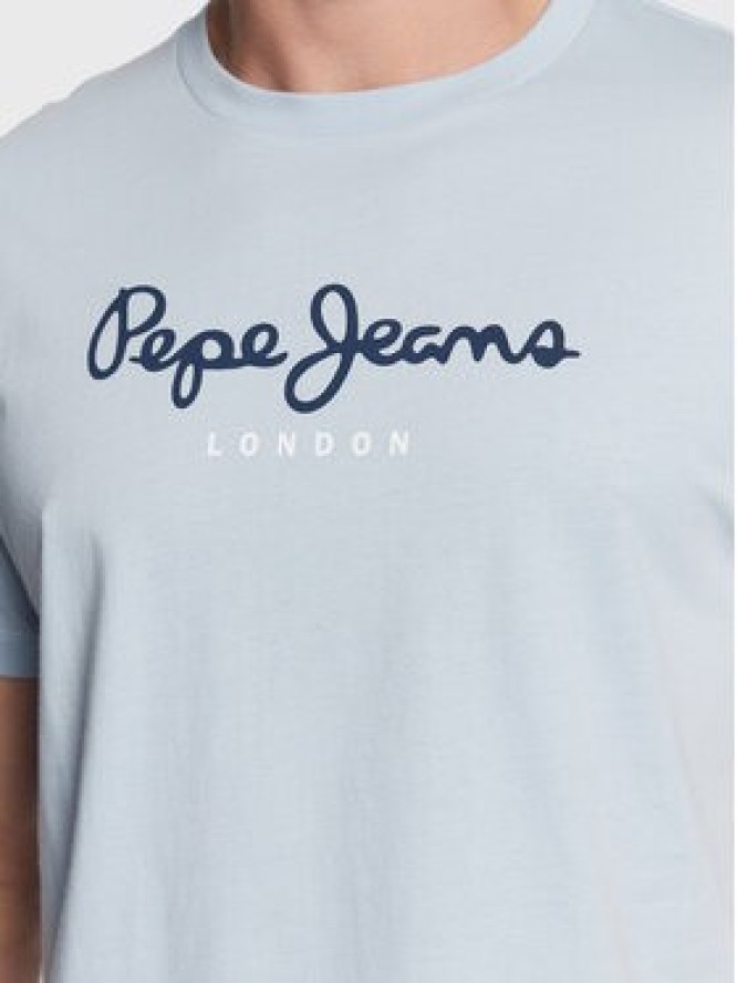 Pepe Jeans T-Shirt Eggo PM508208 Niebieski Regular Fit