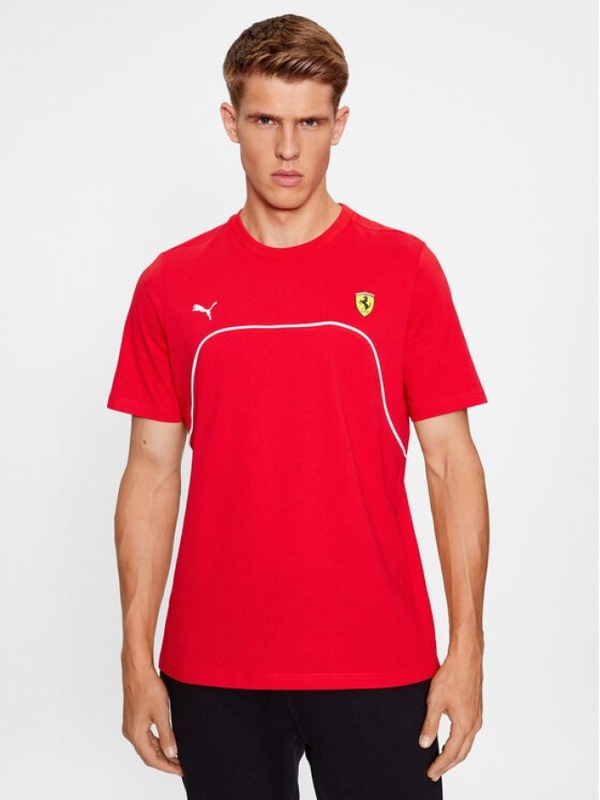 Puma T-Shirt Ferrari Race 620946 Czerwony Regular Fit