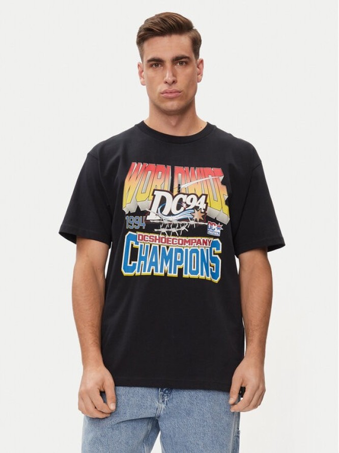 DC T-Shirt 94 Champs Hss ADYZT05343 Czarny Regular Fit