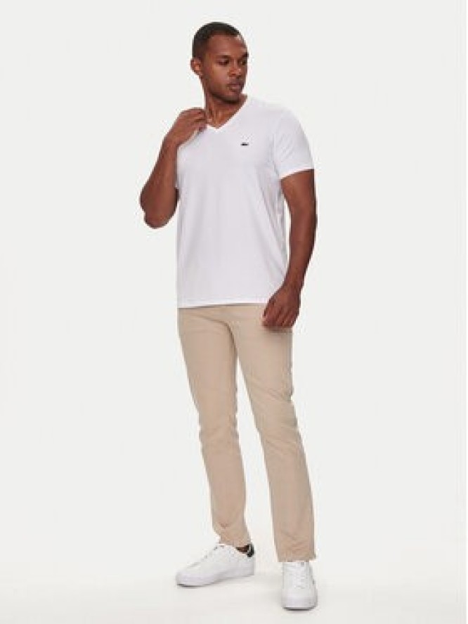 Lacoste T-Shirt TH0999 Biały Regular Fit