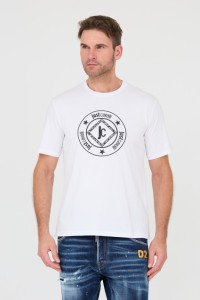 JUST CAVALLI Biały t-shirt Fiche