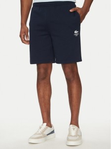 Lacoste Szorty sportowe Unisex GH0990 Granatowy Regular Fit