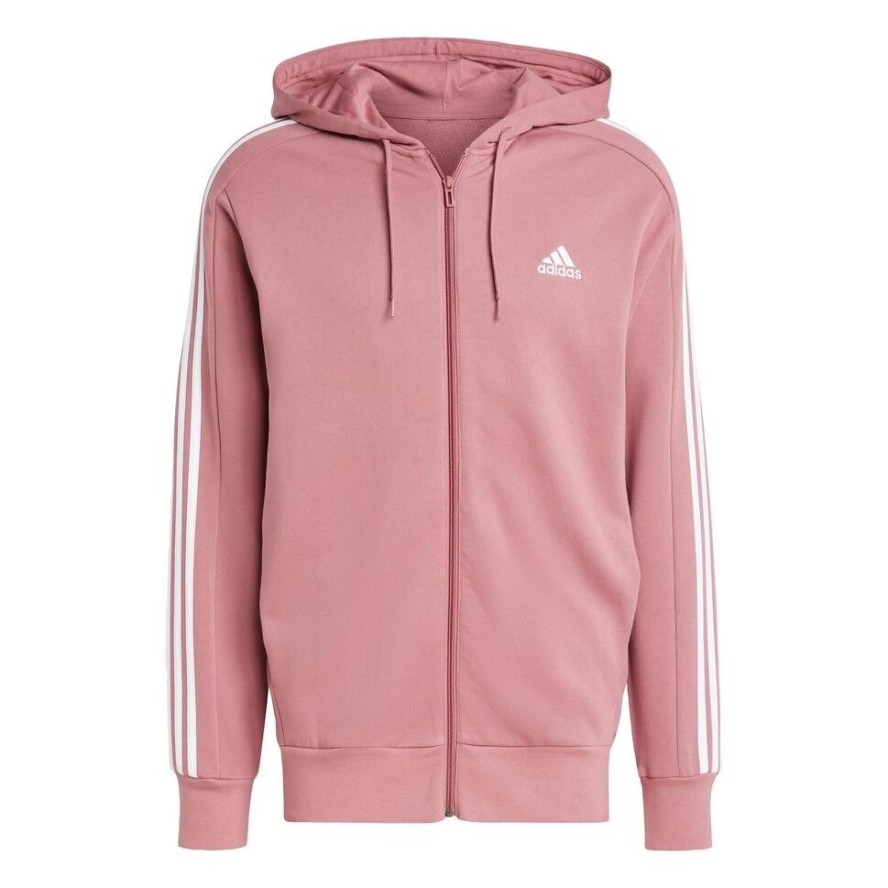 Essentials French Terry 3-Stripes Full-Zip Hoodie