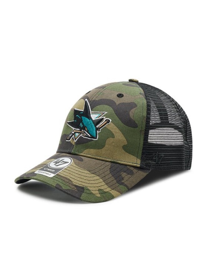 47 Brand Czapka z daszkiem Nhl San Jose Sharks Trucker H-CBRAN22GWP-CM Zielony