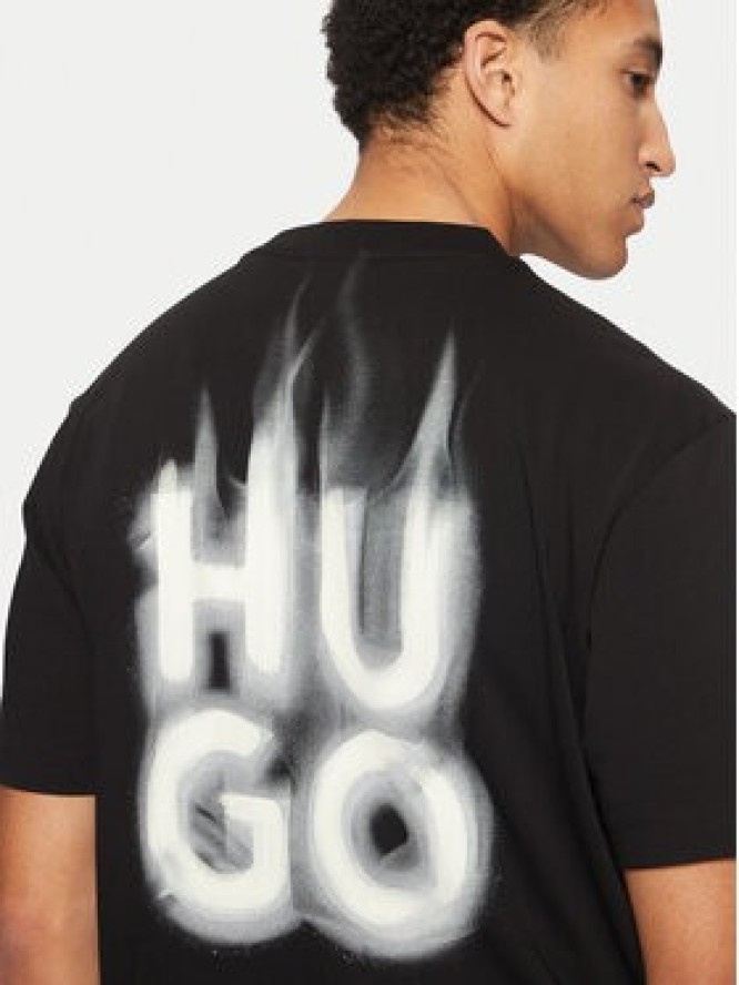 HUGO T-Shirt Dalsar 50530434 Czarny Relaxed Fit