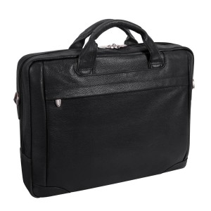Skórzana torba na laptopa 15,4" czarna Mcklein Bronzeville 15485M