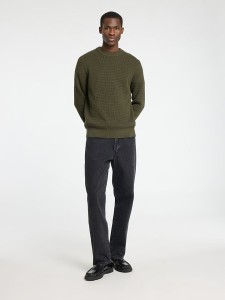 SELECTED HOMME Sweter "Theo" w kolorze khaki rozmiar: L