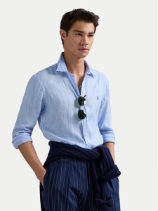Polo Ralph Lauren Koszula 710968915008 Błękitny Slim Fit