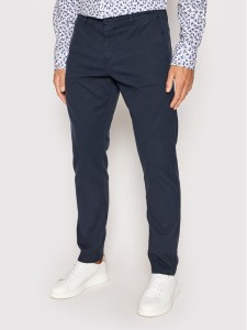 Boss Chinosy Taber-1 50472558 Granatowy Slim Fit