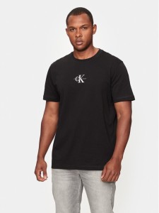 Calvin Klein Jeans T-Shirt Monologo J30J325649 Czarny Regular Fit