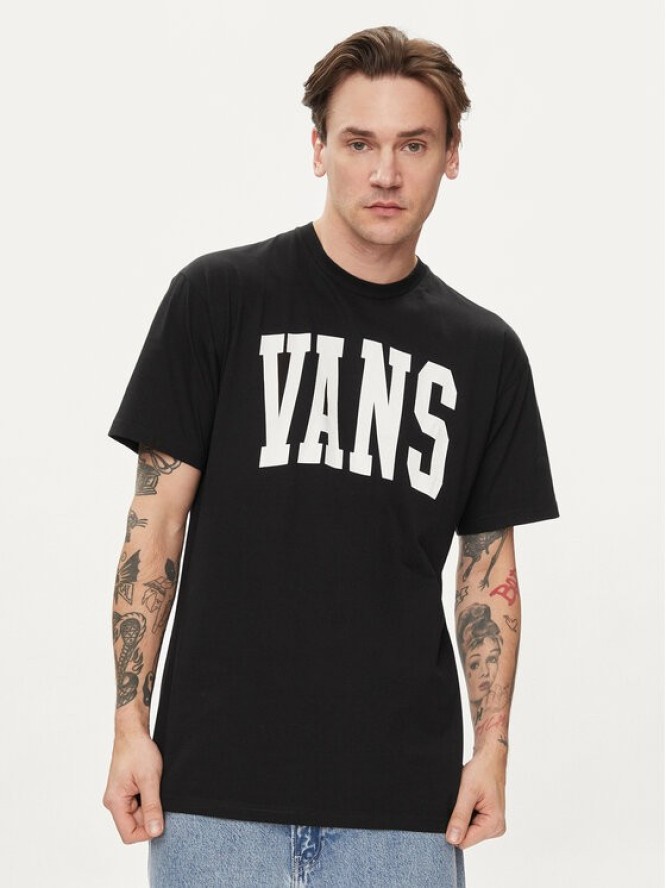 Vans T-Shirt Vans Arched Ss Tee VN000G47 Czarny Regular Fit