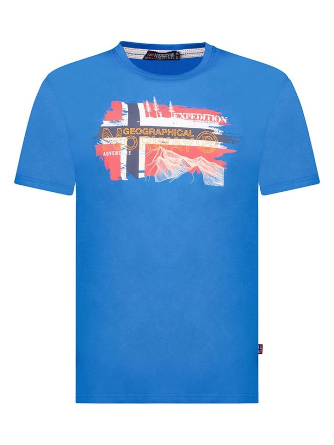 Geographical Norway Koszulka w kolorze niebieskim rozmiar: L