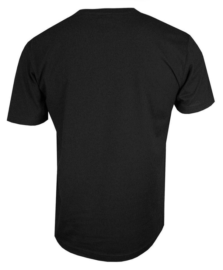 Czarny Bawełniany T-Shirt Męski Bez Nadruku -STEDMAN- Koszulka, Krótki Rękaw, Basic, U-neck