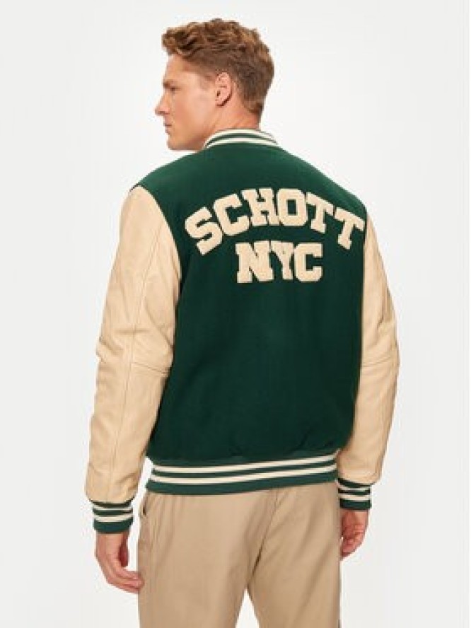 SCHOTT N.Y.C. Kurtka bomber LC8705 Zielony Regular Fit