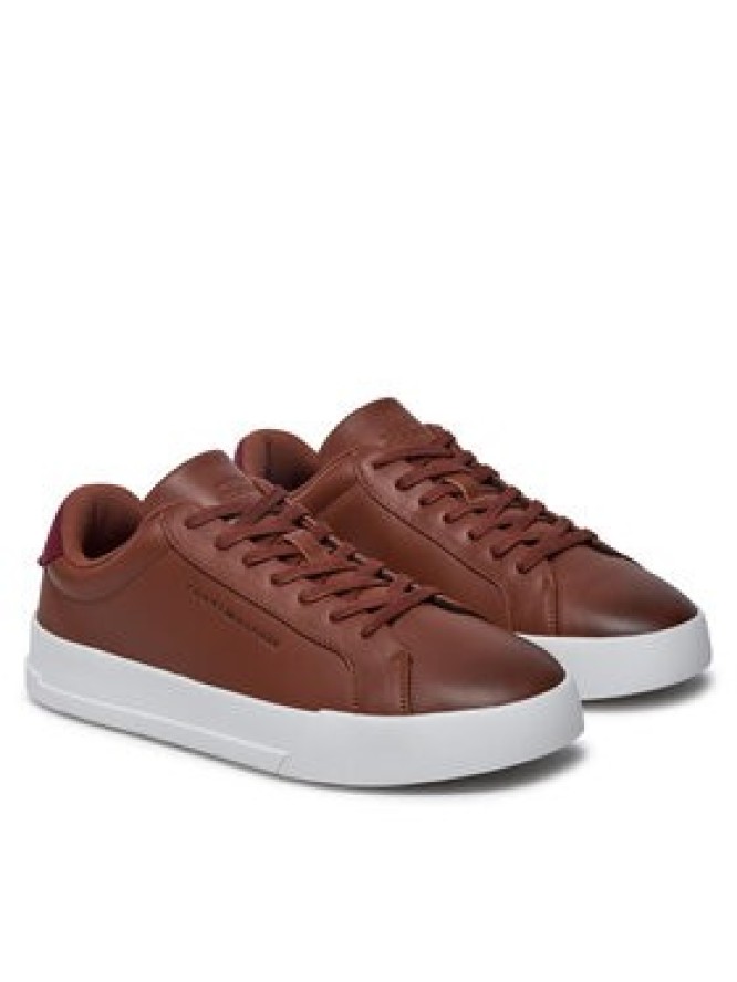 Tommy Hilfiger Sneakersy Court FM0FM05207 Brązowy