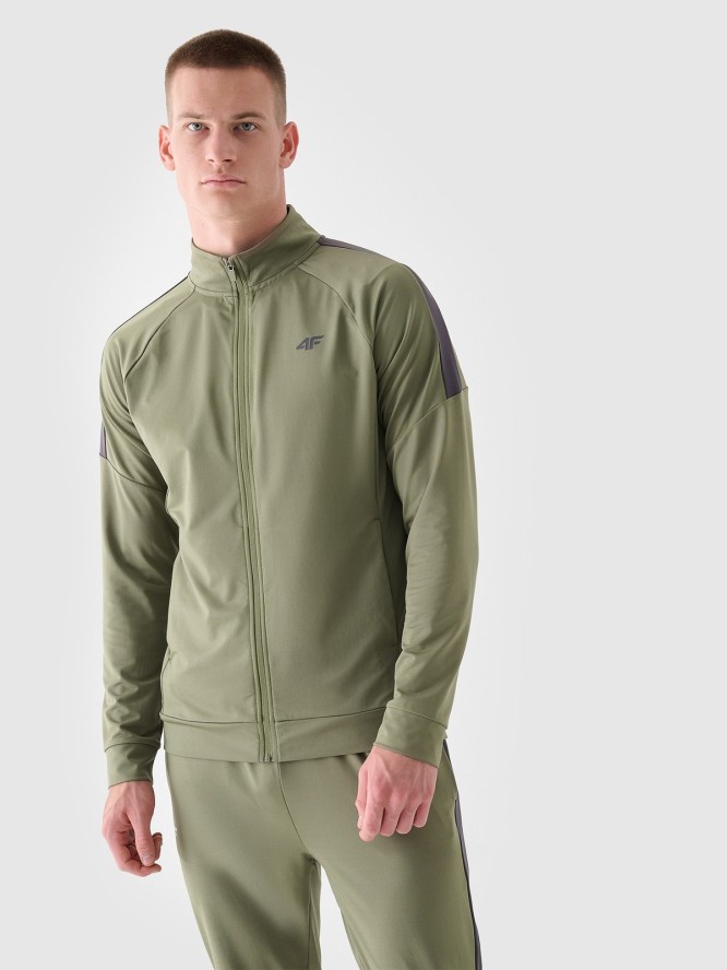 Bluza treningowa szybkoschnąca męska - oliwkowa/khaki