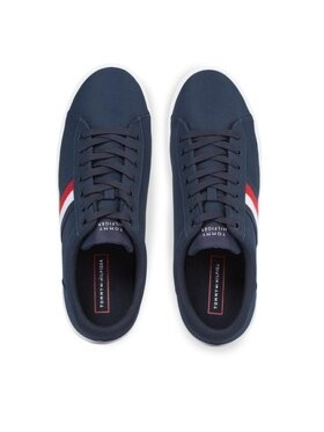 Tommy Hilfiger Tenisówki Iconic Vulc Stripes Mesh FM0FM05072 Granatowy