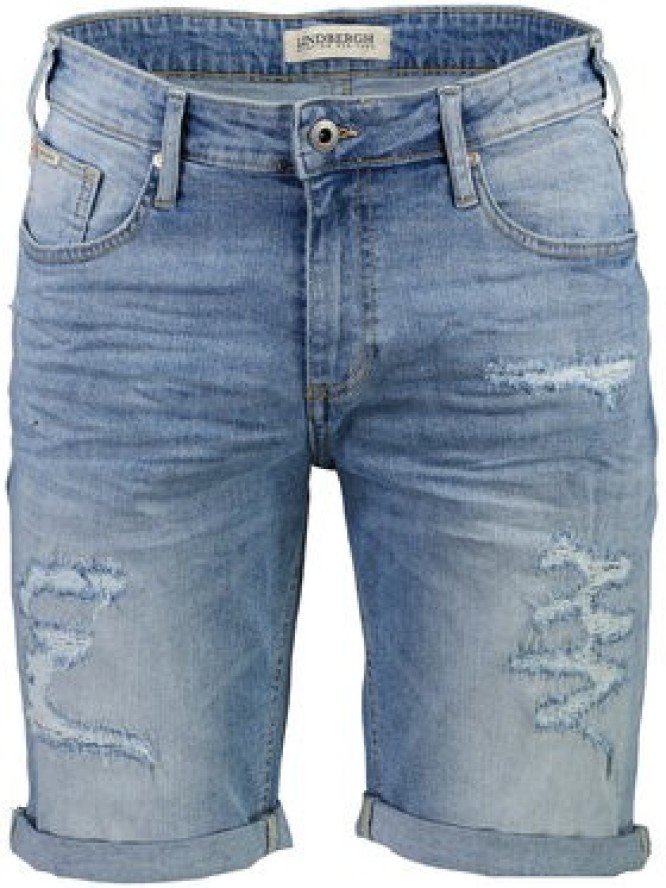 Lindbergh Szorty jeansowe 30-550002HBW Błękitny Regular Fit