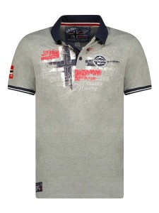 Geographical Norway Koszulka polo w kolorze szarym rozmiar: 3XL