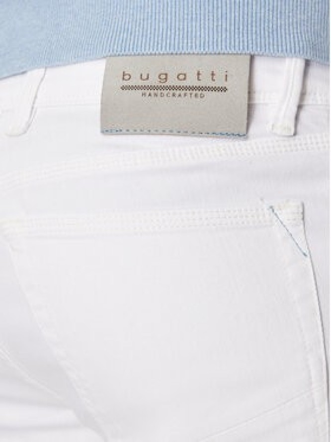 Bugatti Jeansy 3108D 56696A Biały Slim Fit