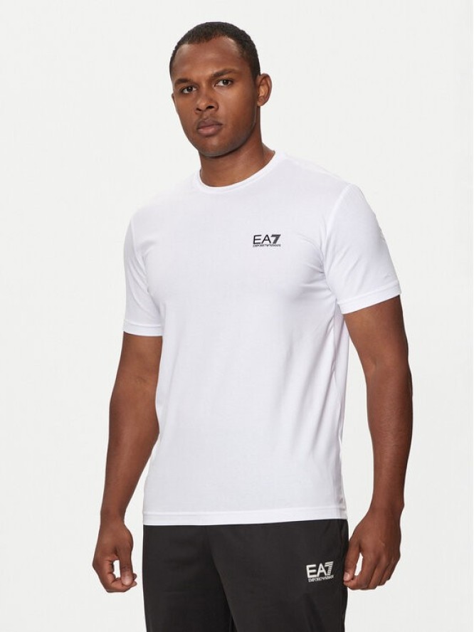 EA7 Emporio Armani T-Shirt 8NPT26 PJVQZ 1100 Biały Regular Fit