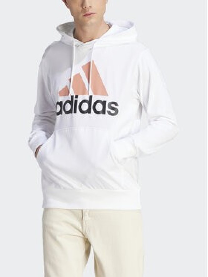 adidas Bluza Essentials Logo IJ8573 Biały Regular Fit