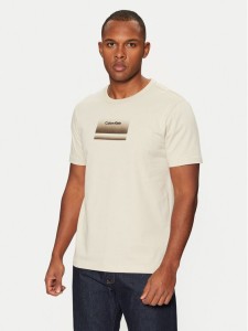 Calvin Klein T-Shirt K10K113803 Beżowy Regular Fit