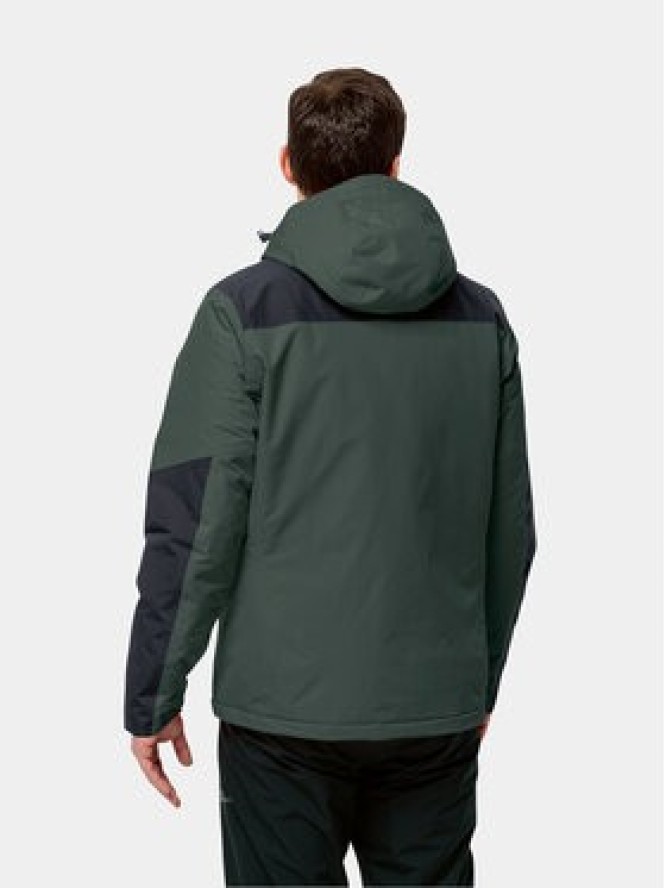 Jack Wolfskin Kurtka przeciwdeszczowa Jasper Ins Jkt 1114321 Khaki Regular Fit