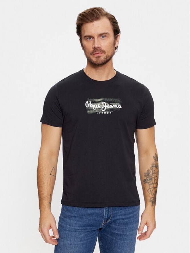 Pepe Jeans T-Shirt Castle PM509204 Czarny Regular Fit