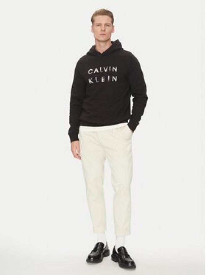 Calvin Klein Bluza Enlarged Logo K10K114261 Czarny Regular Fit
