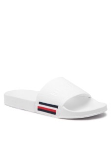 Tommy Hilfiger Klapki Corporate Knitted Beach Sandal FM0FM04062 Biały