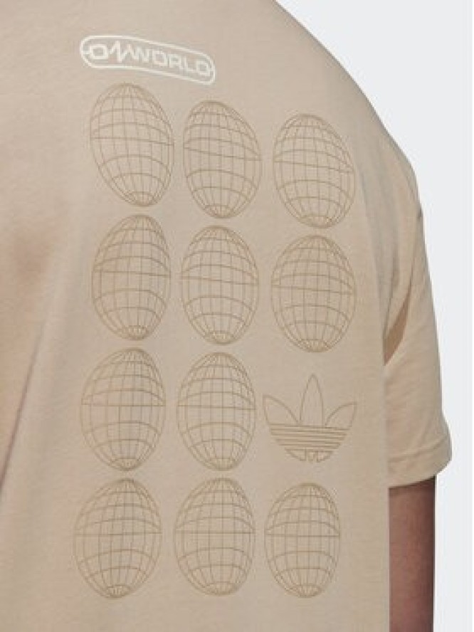 adidas T-Shirt Graphic Ozworld HL9233 Brązowy Loose Fit