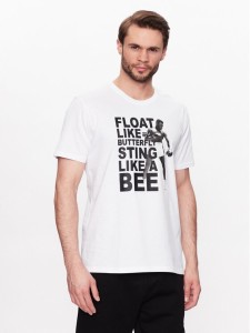 Alpha Industries T-Shirt Muhammad Ali Butterfly 136519 Biały Regular Fit