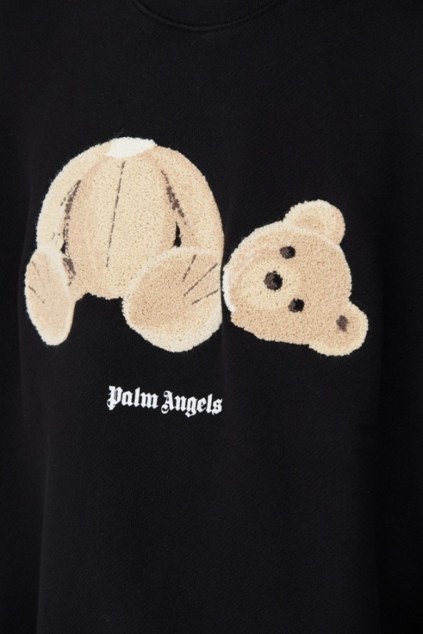 PALM ANGELS Czarna bluza Bear Crew