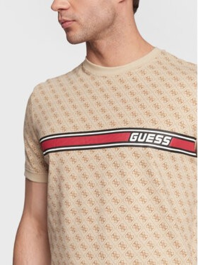 Guess T-Shirt Jamey Z2BI09 J1314 Beżowy Regular Fit