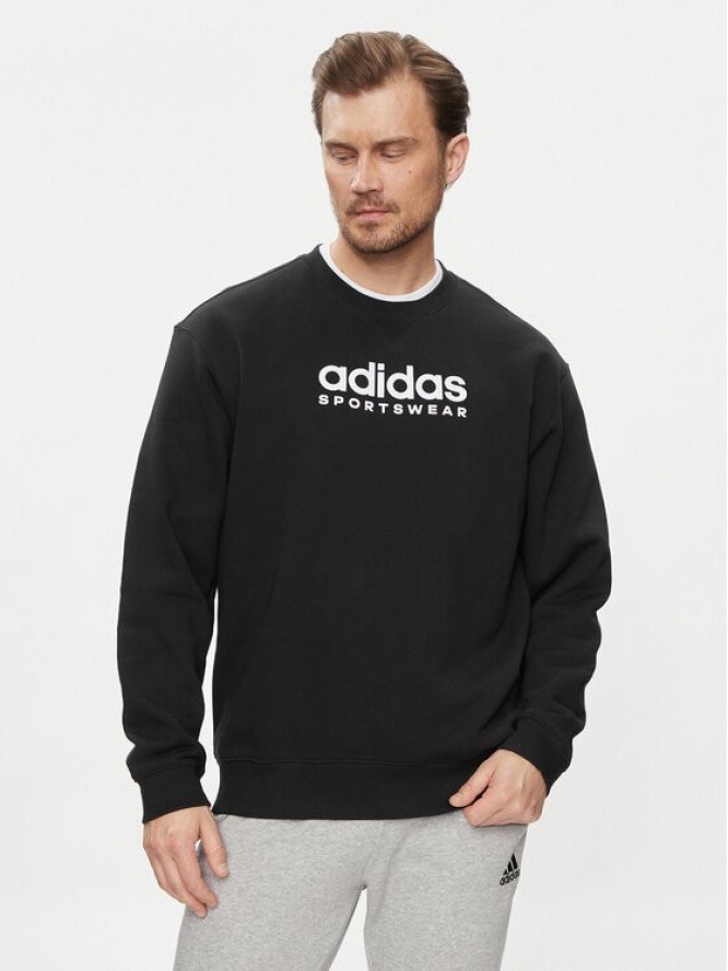 adidas Bluza All SZN Fleece Graphic Sweatshirt IC9824 Czarny Loose Fit