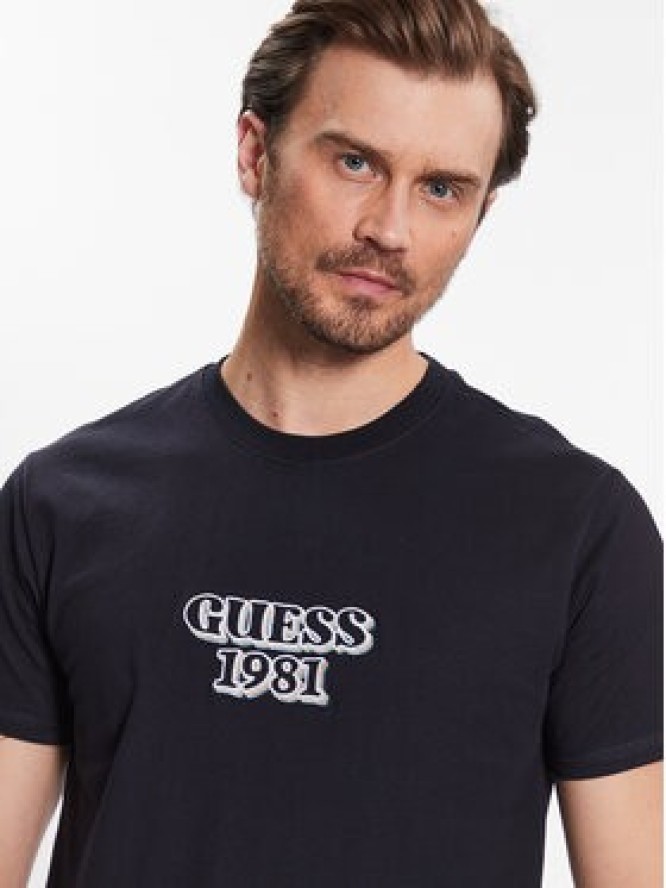 Guess T-Shirt Logo M3GI30 K8FQ4 Granatowy Slim Fit