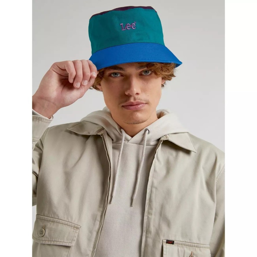 LEE REVERSIBLE BUCKET HAT MĘSKI KAPELUSZ CZAPKA LOGO LP6903A12