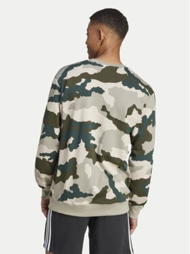 adidas Bluza Seasonal Essentials Camouflage IV7381 Zielony Regular Fit